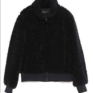 Zara Faux Shearling Bomber Jacket